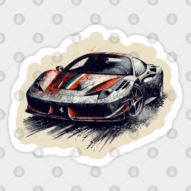 Ferrari 458 Sticker by Vehicles-Art